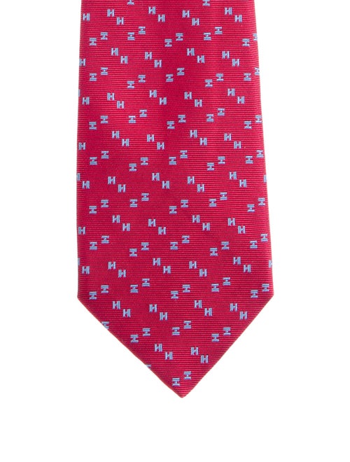 Hermès pattern silk tie