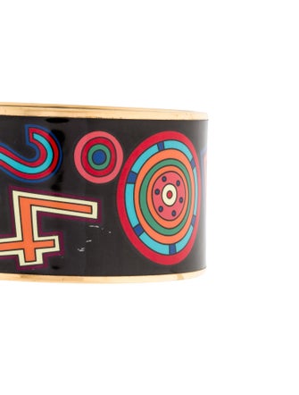 Hermès Extra Wide Enamel Bangle Bracelet