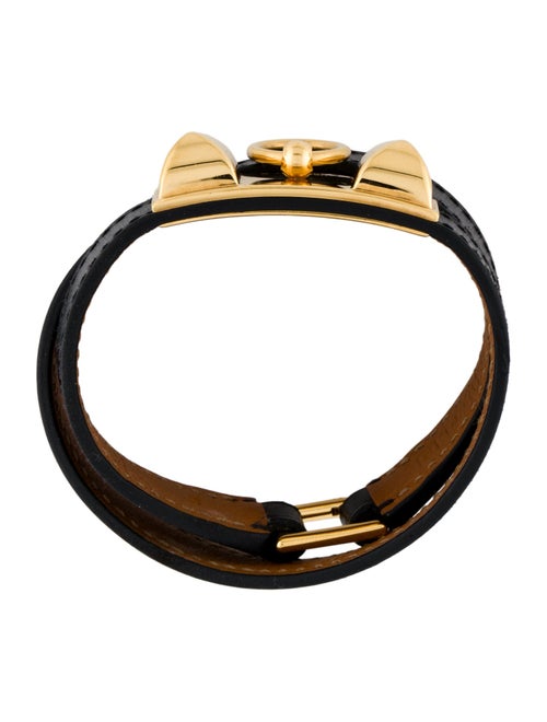 Hermès Leather Rivale Double Tour Wrap Bracelet
