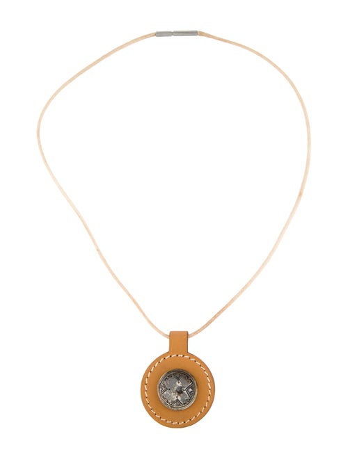 Hermès Leather Touareg Pendant Necklace