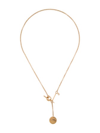 Hermès 18K Diamond Ex-Libris Pendant, Small Model