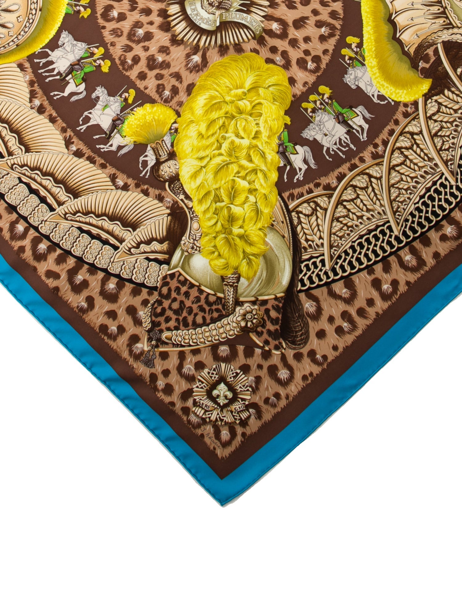 Hermès Casques et Plumets Silk Scarf