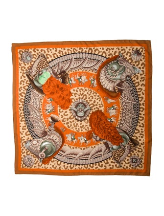 Hermès Casques et Plumets Silk Scarf