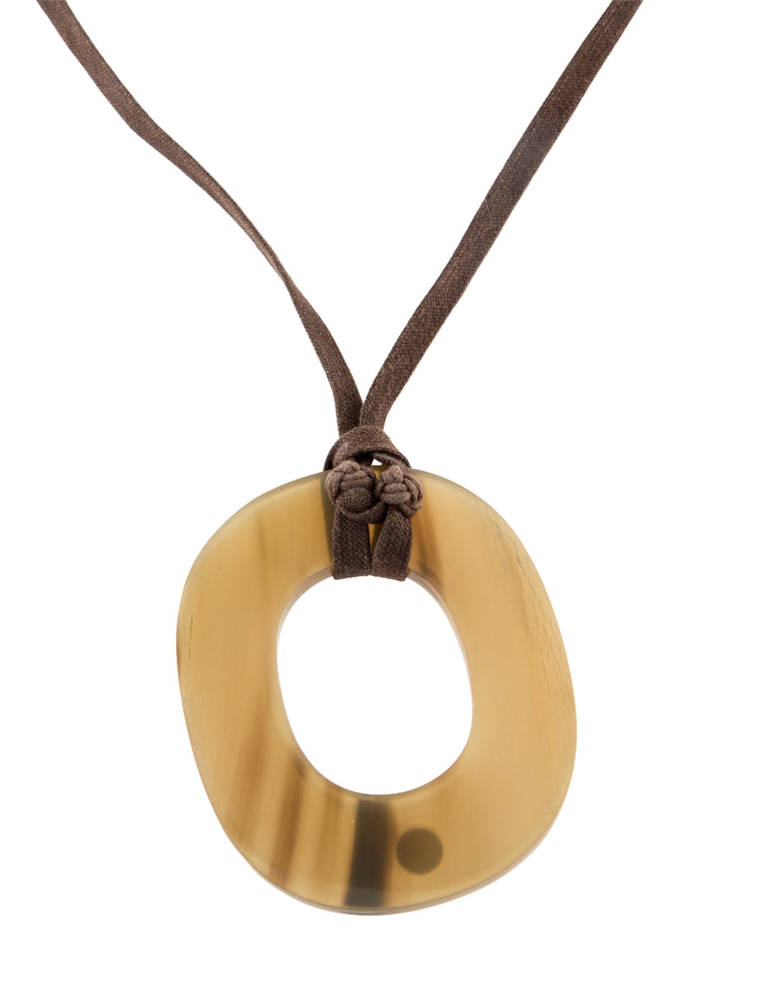 Hermès Horn & Cord Isthme Pendant Necklace