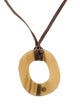 Hermès Horn & Cord Isthme Pendant Necklace