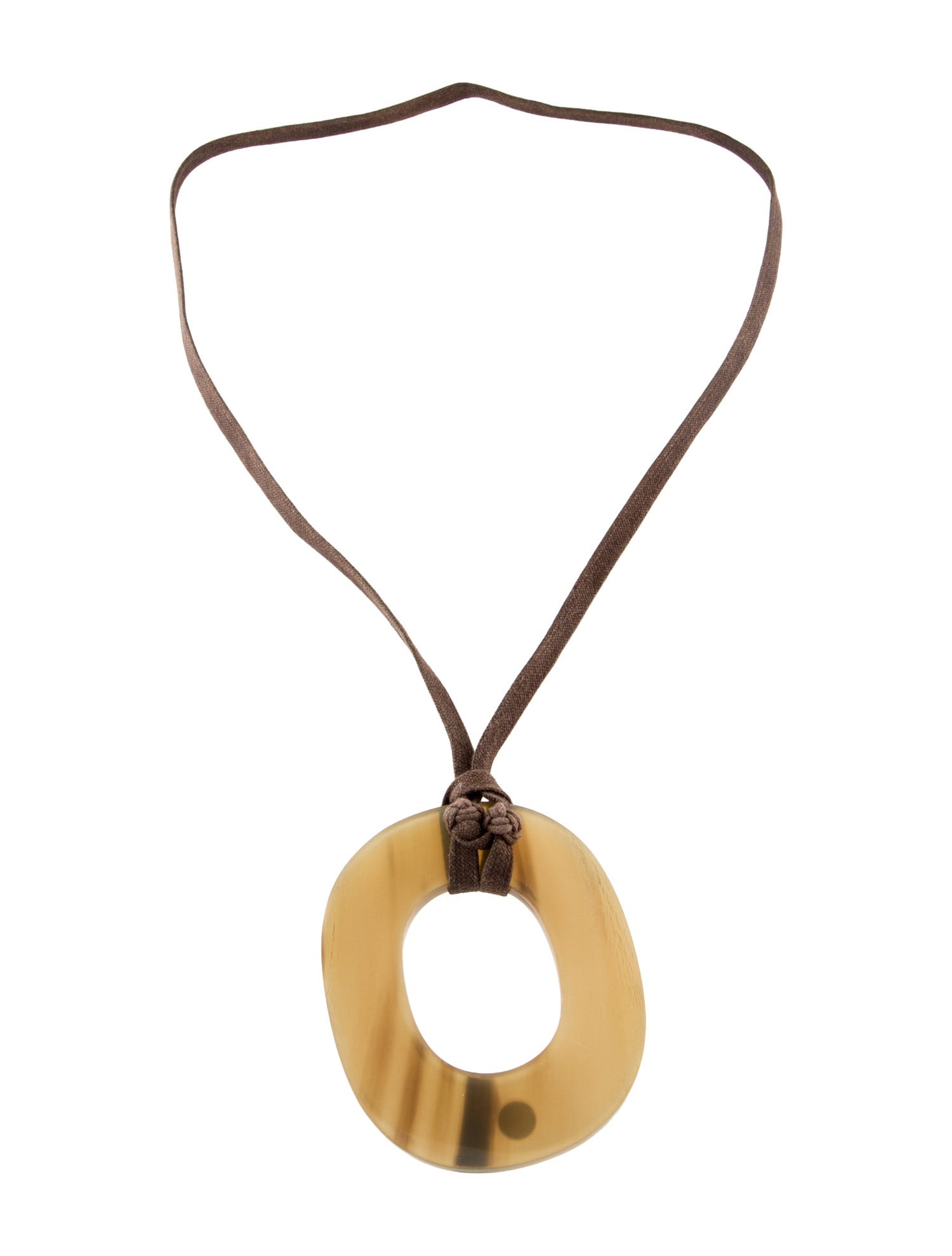 Hermès Horn & Cord Isthme Pendant Necklace