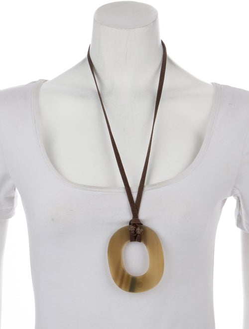 Hermès Horn & Cord Isthme Pendant Necklace