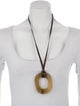 Hermès Horn & Cord Isthme Pendant Necklace