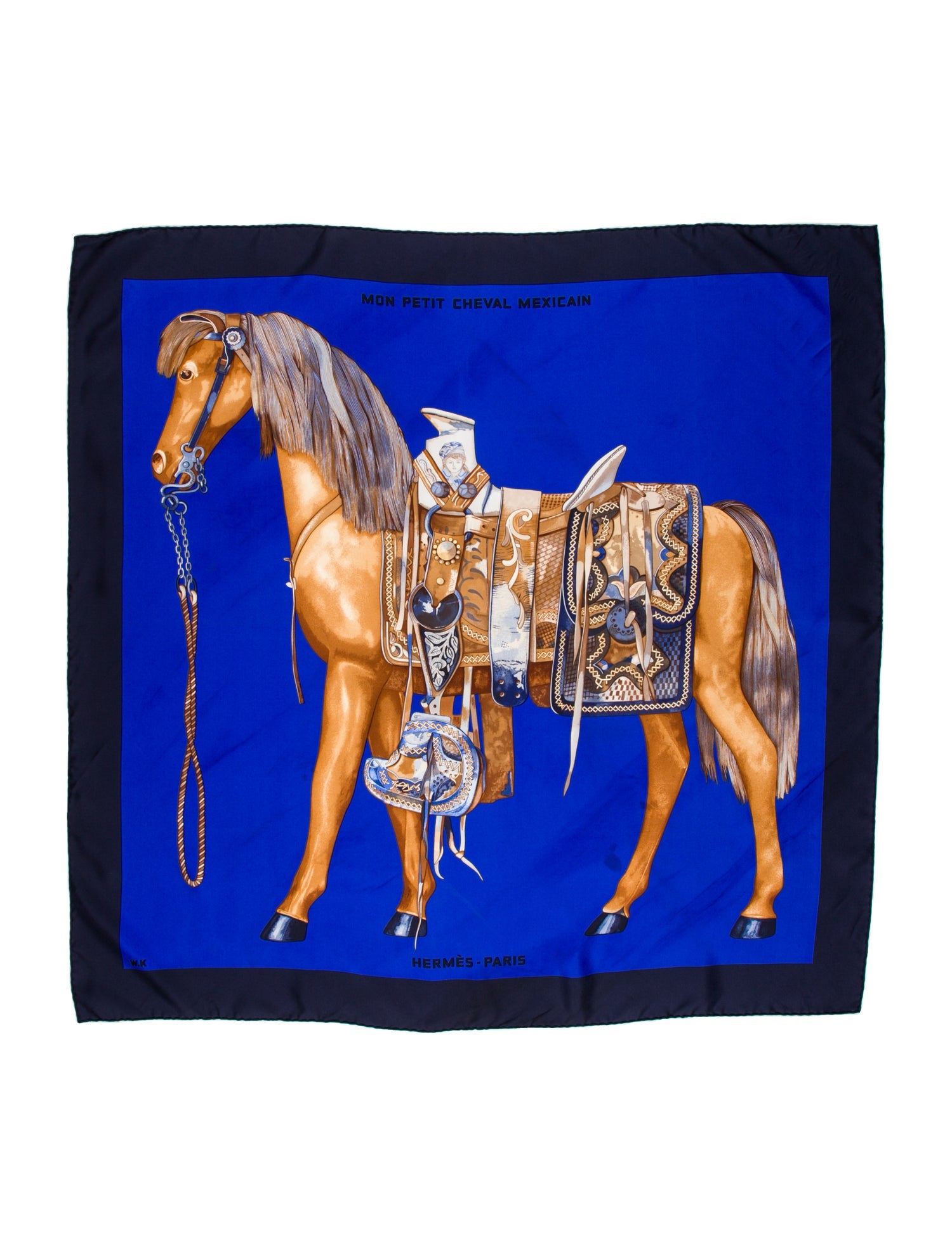 Hermès Mon Petit Cheval Mexicain Silk Scarf