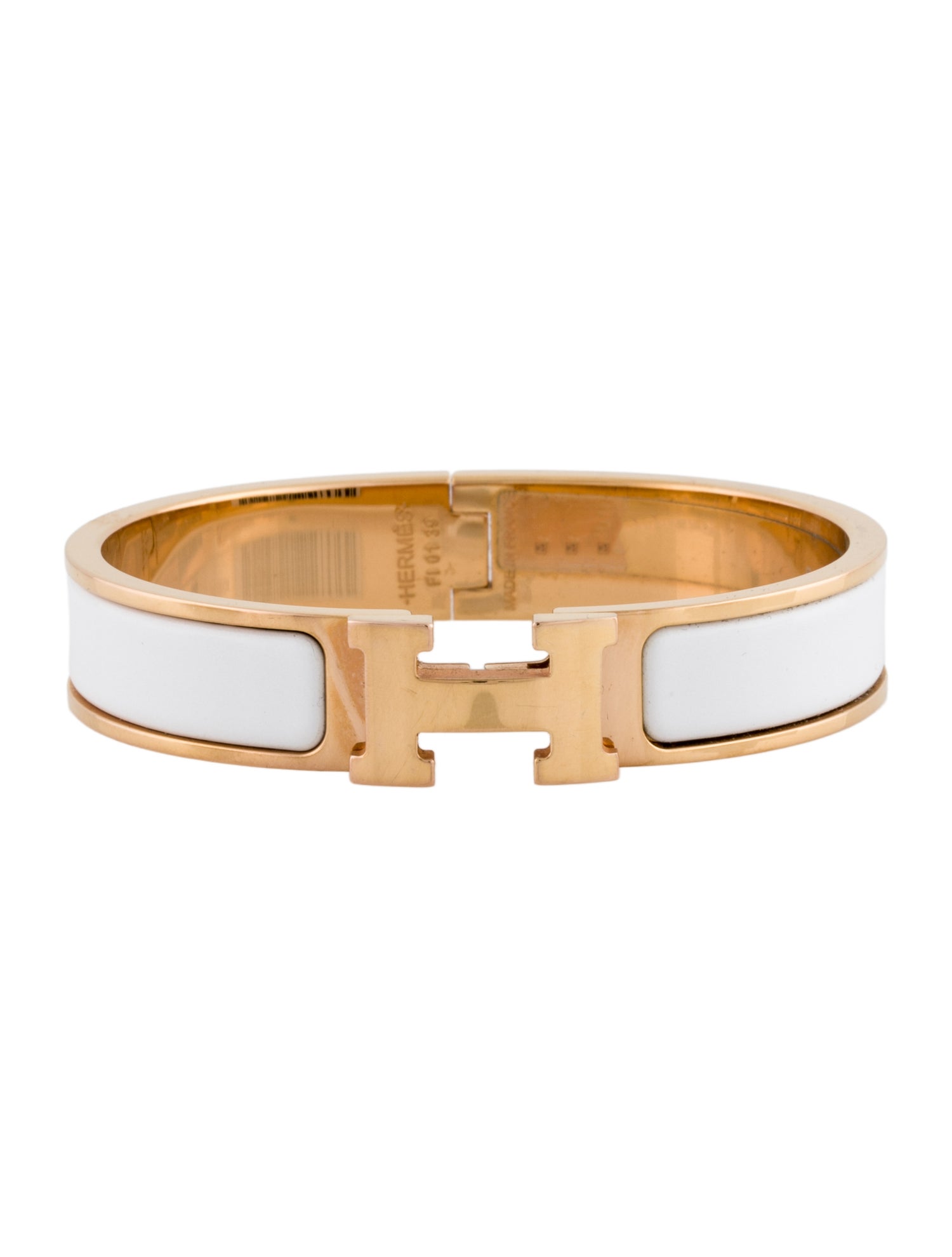 Hermès Enamel Clic H Bangle Bracelet