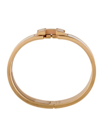 Hermès Enamel Clic H Bangle Bracelet
