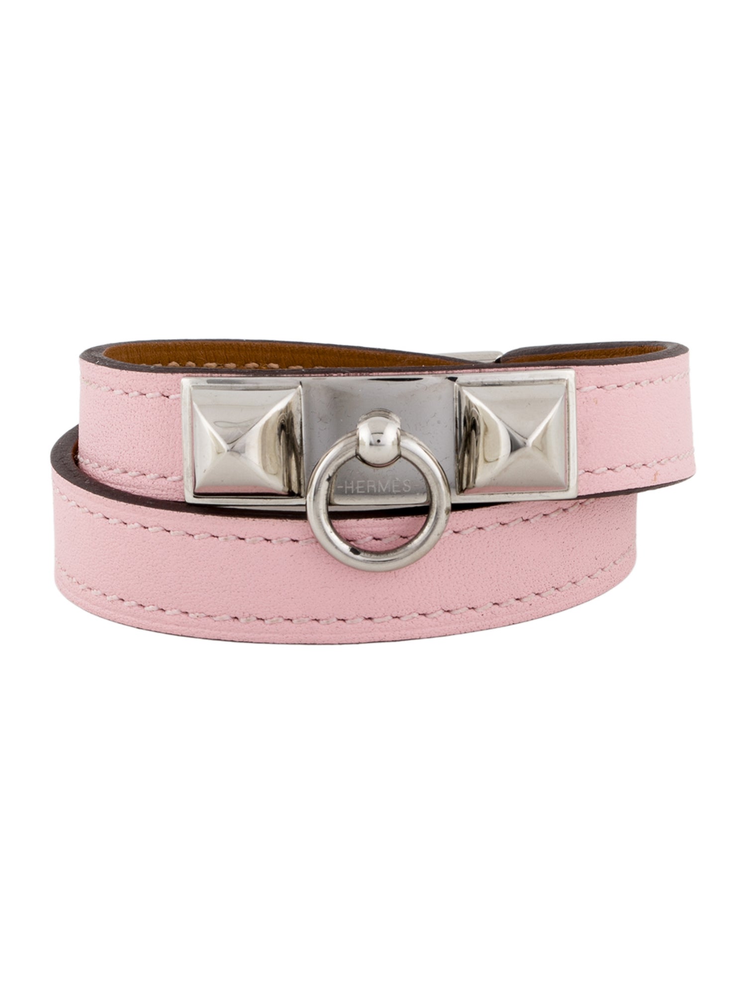 Hermès Leather Rivale Double Wrap Bracelet