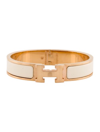 Hermès Enamel Clic H Bangle Bracelet