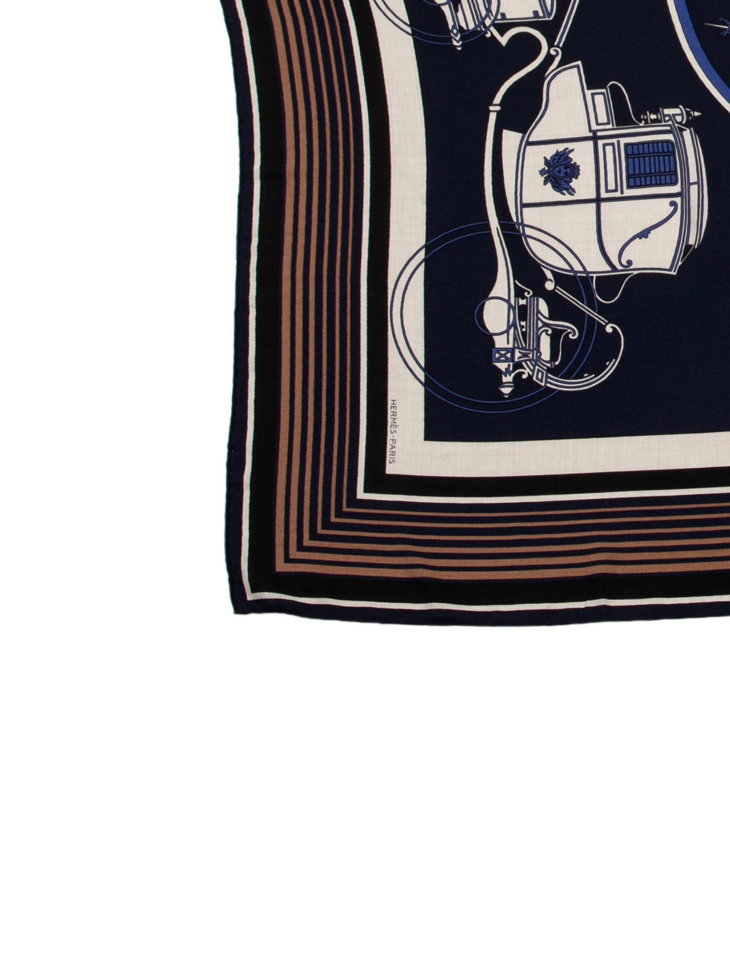 Hermès Ex-Libris Giant Silk Triangle Scarf