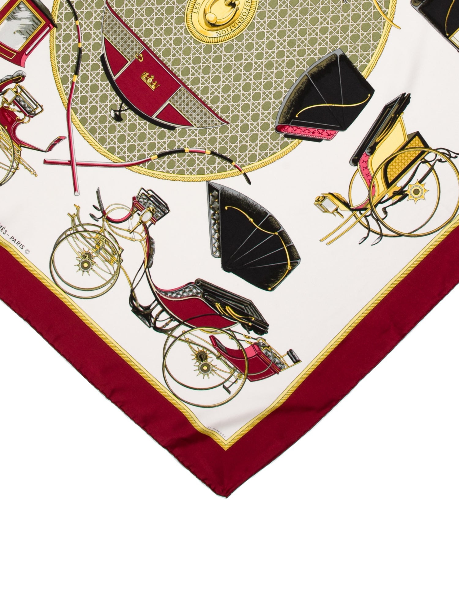 Hermès Les Voitures a Transformation Silk Scarf