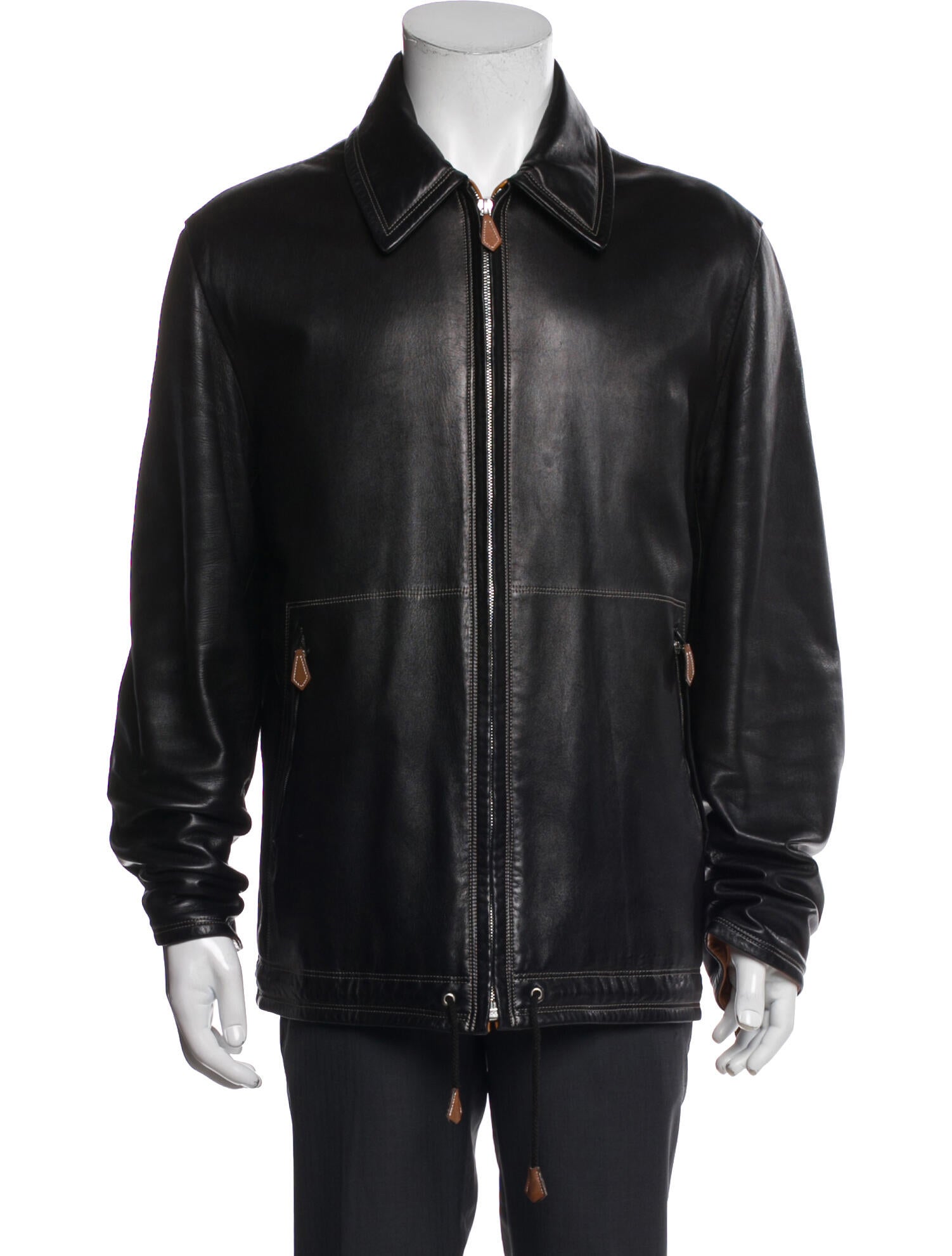 Hermès Lambskin Moto Jacket
