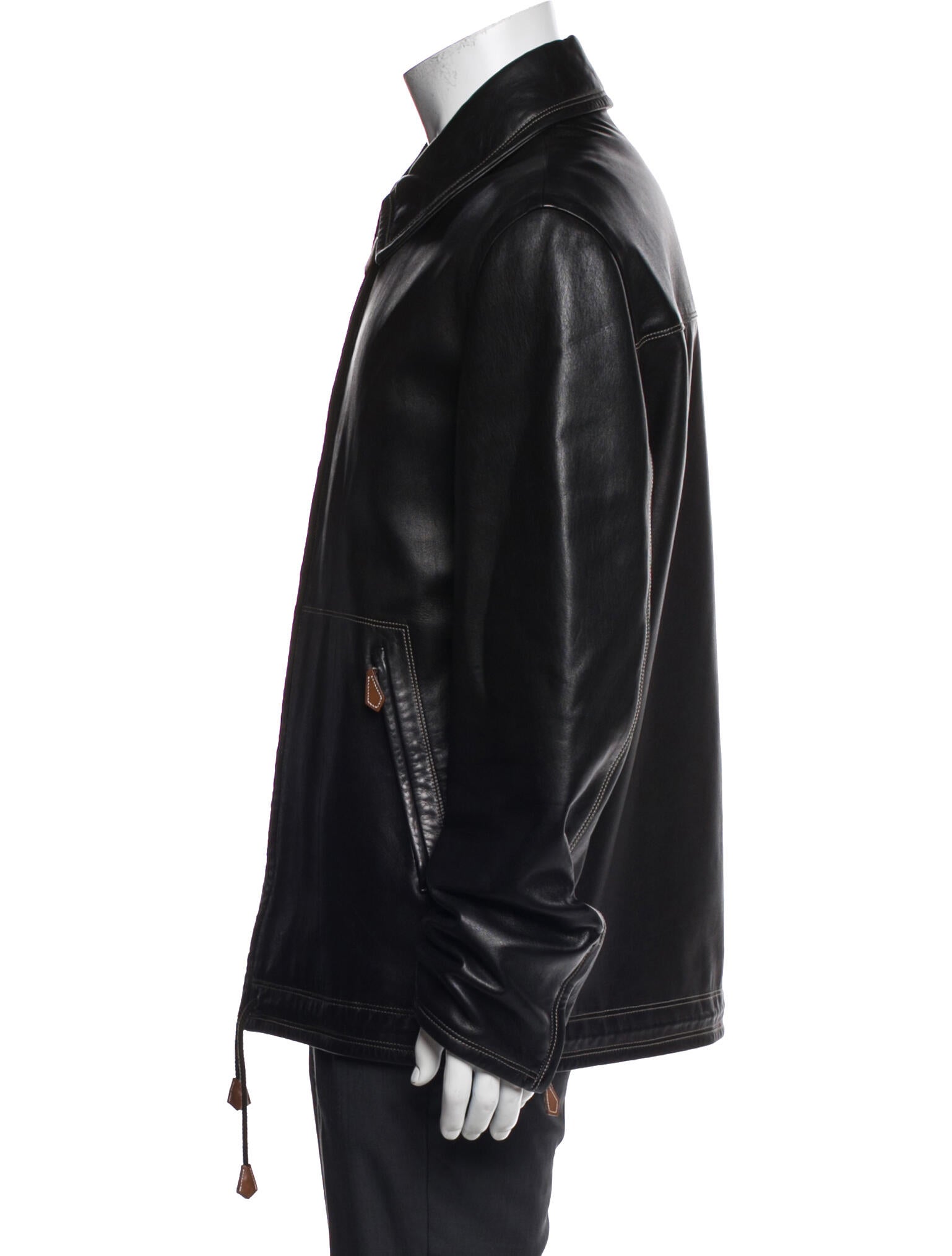 Hermès Lambskin Moto Jacket