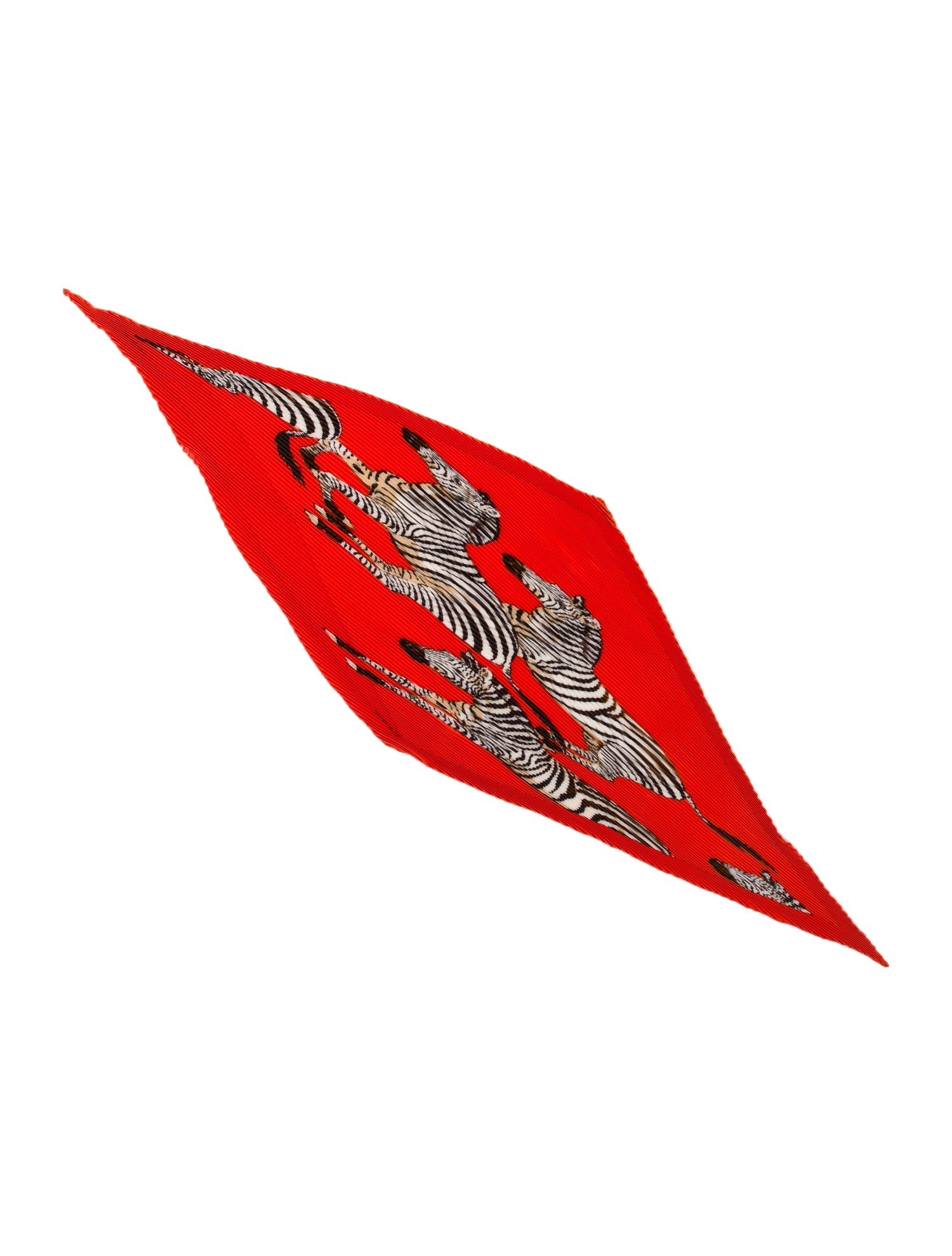 Hermès Les Zèbras II Silk Plissé Scarf