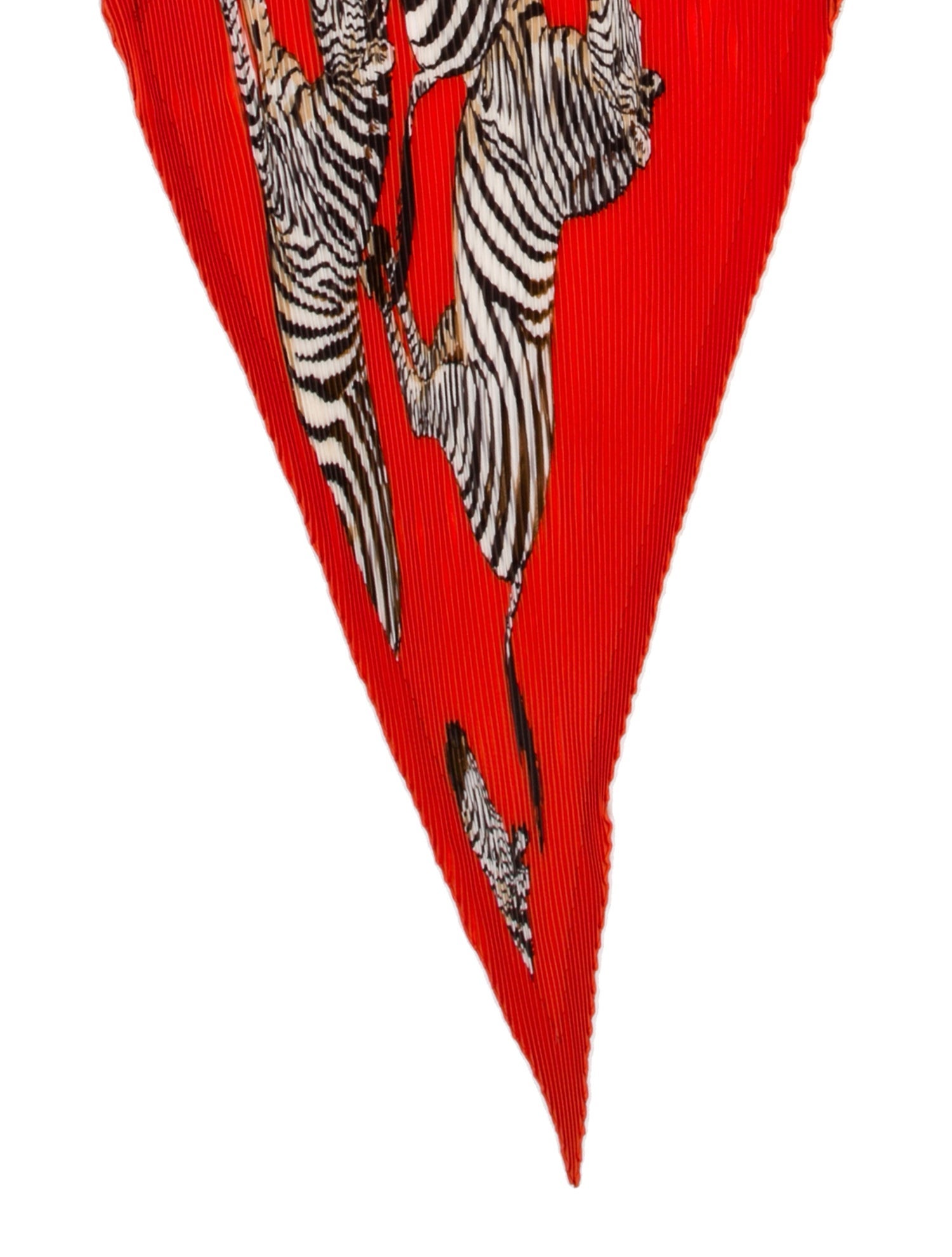 Hermès Les Zèbras II Silk Plissé Scarf