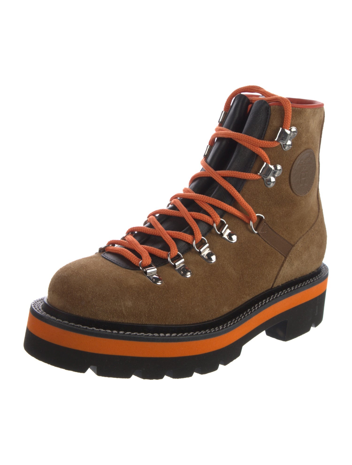 Hermès 2024 Suede Combat Boots