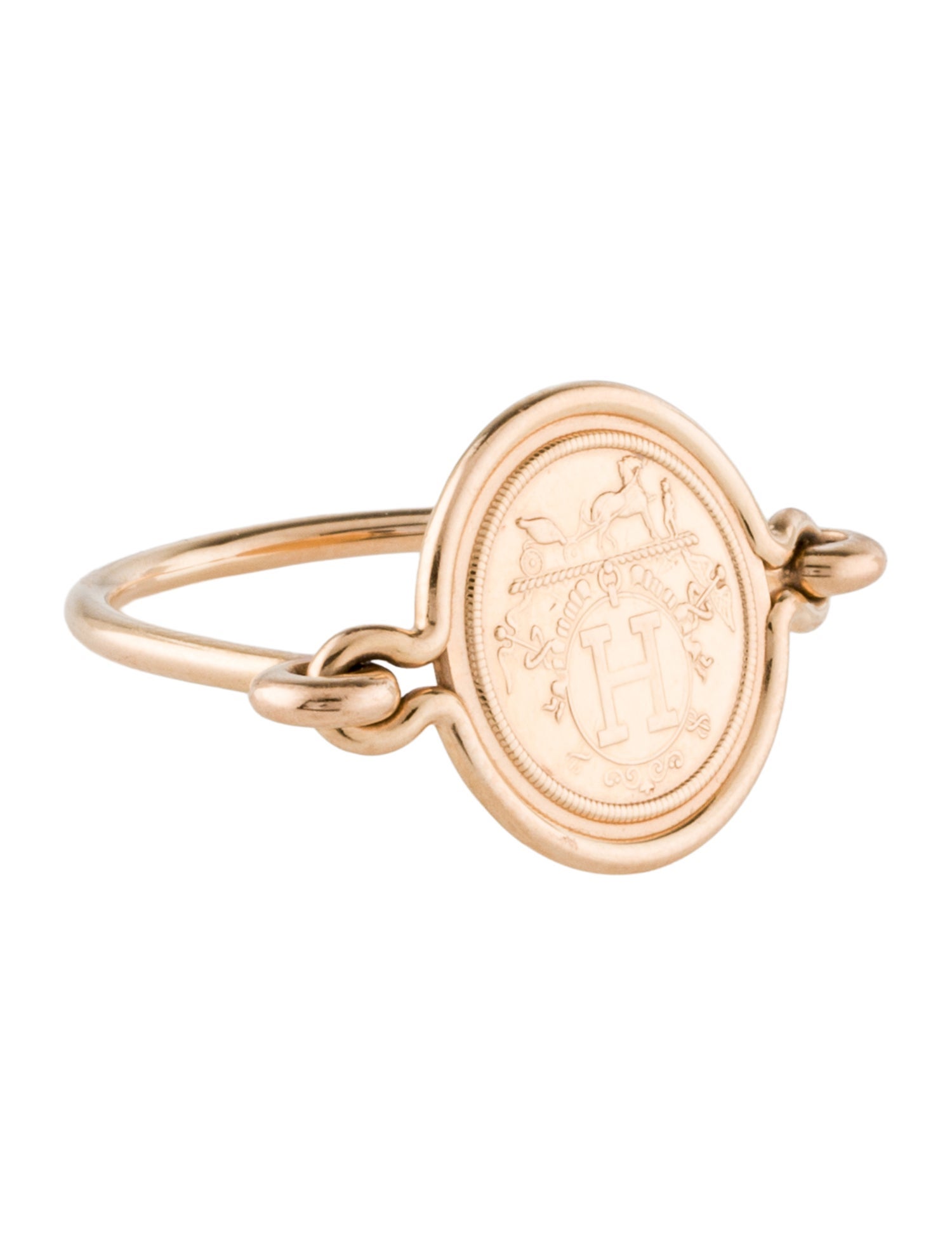 Hermès 18K Ex-Libris Ring