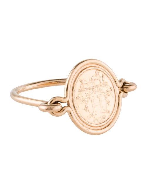 Hermès 18K Ex-Libris Ring