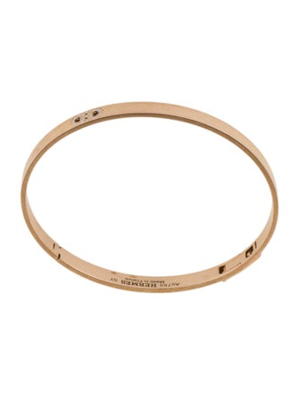 Hermès 18K Diamond H d'Ancre Bangle Bracelet, small model