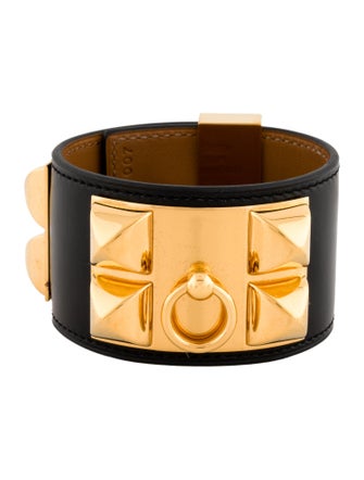 Hermès Leather Collier de Chien Wrap Bracelet