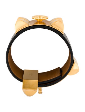 Hermès Leather Collier de Chien Wrap Bracelet