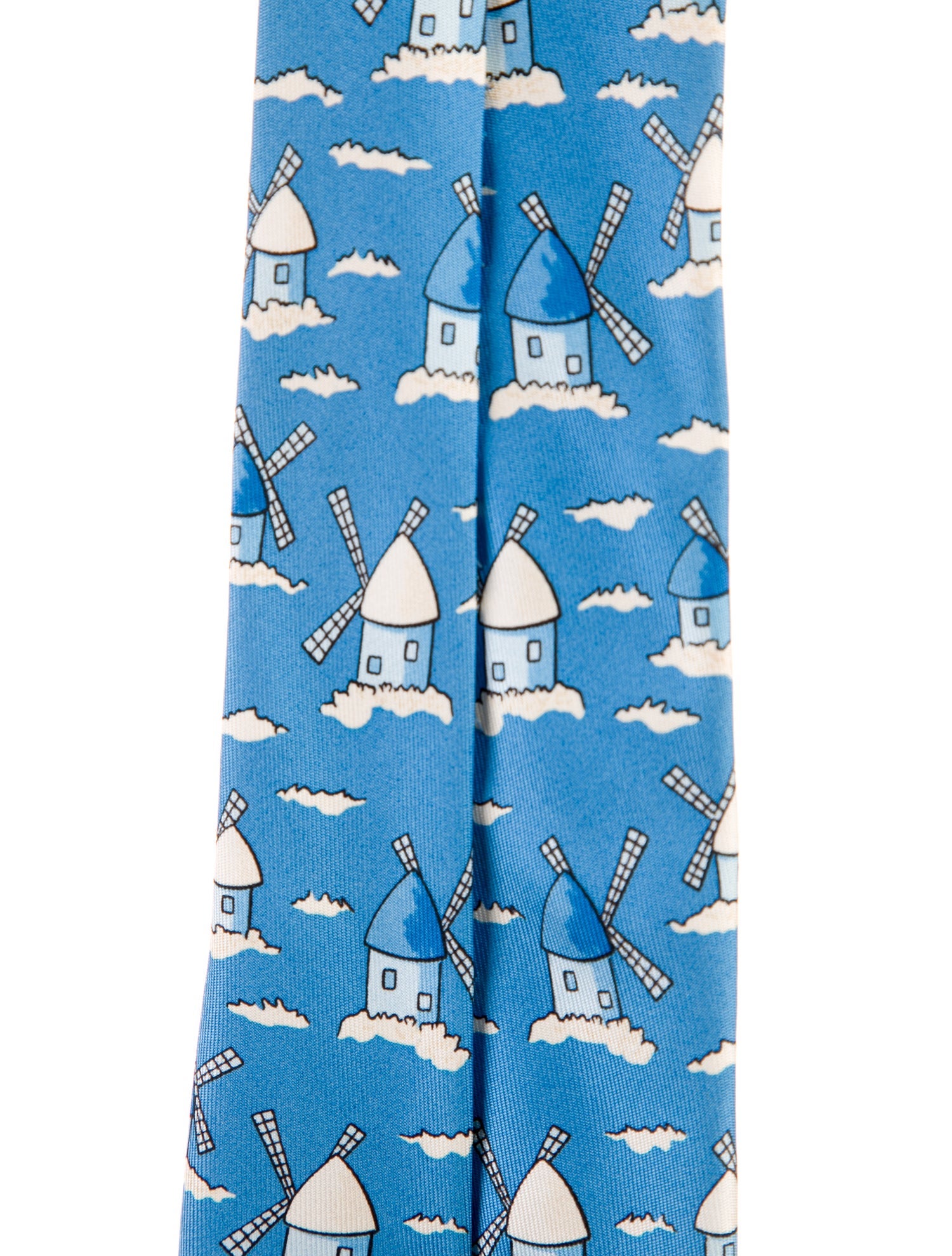 Hermès Pattern Print Silk Tie