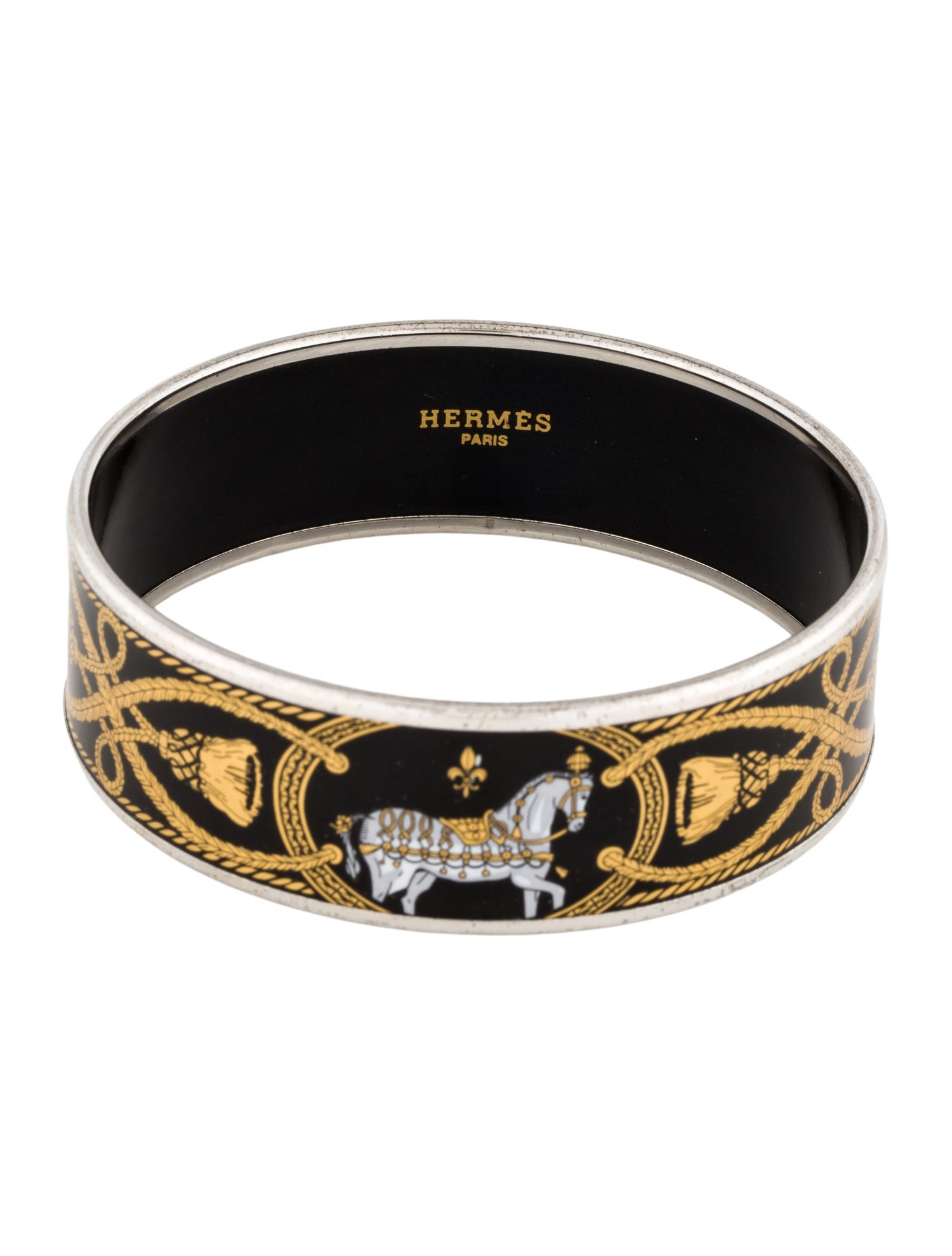Hermès Grand Apparat Wide Enamel Bangle