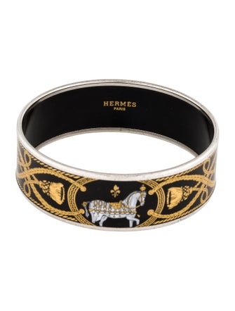 Hermès Grand Apparat Wide Enamel Bangle