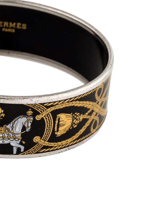 Hermès Grand Apparat Wide Enamel Bangle
