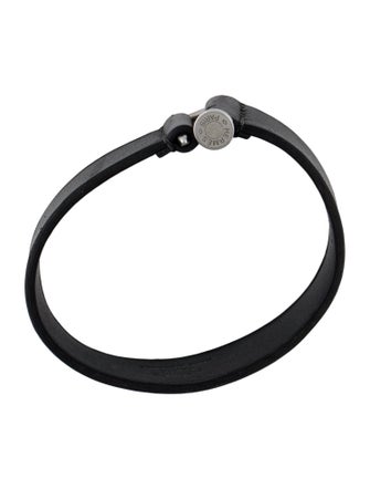 Hermès Leather Wide Wrap Bracelet