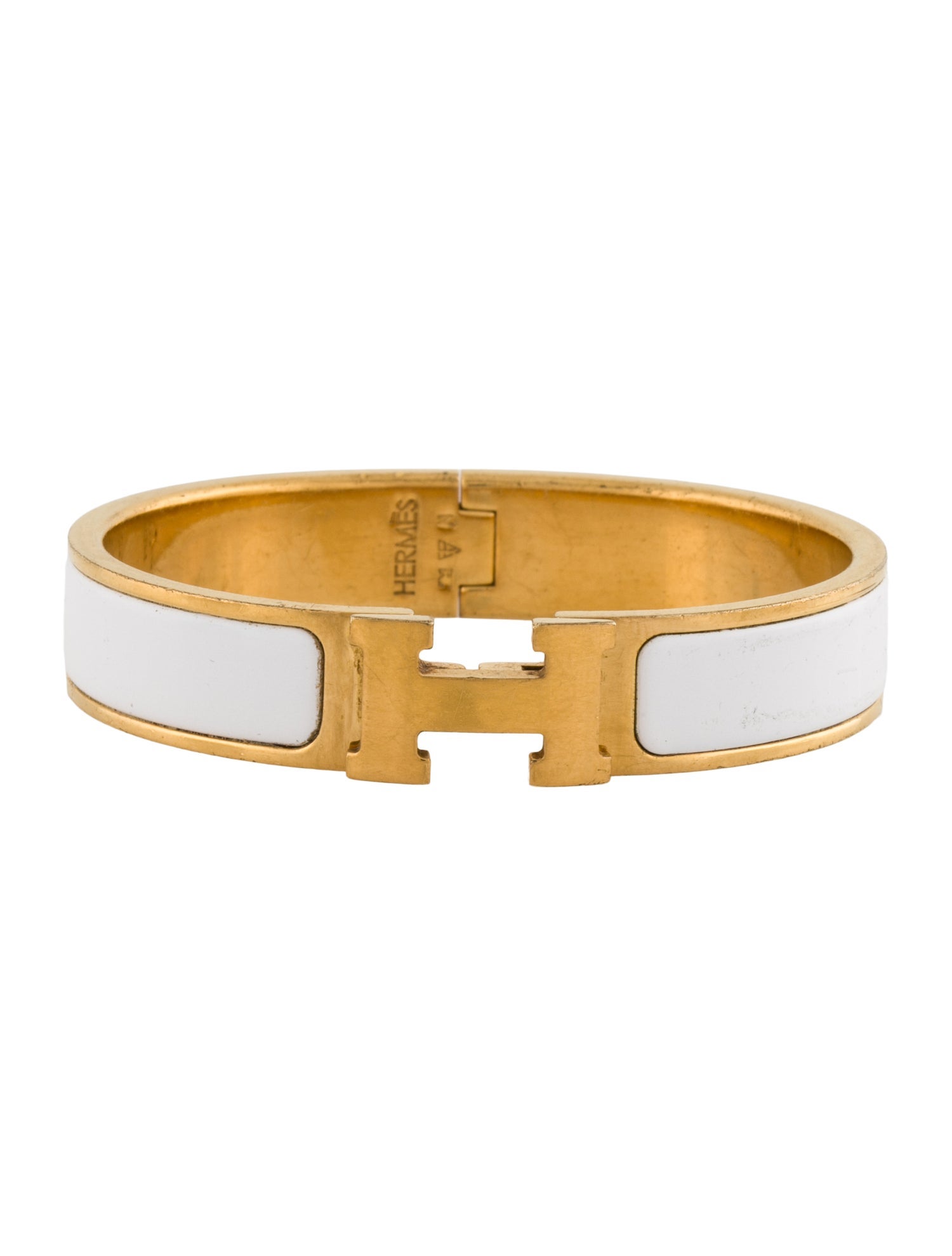 Hermès Enamel Clic H Bangle Bracelet