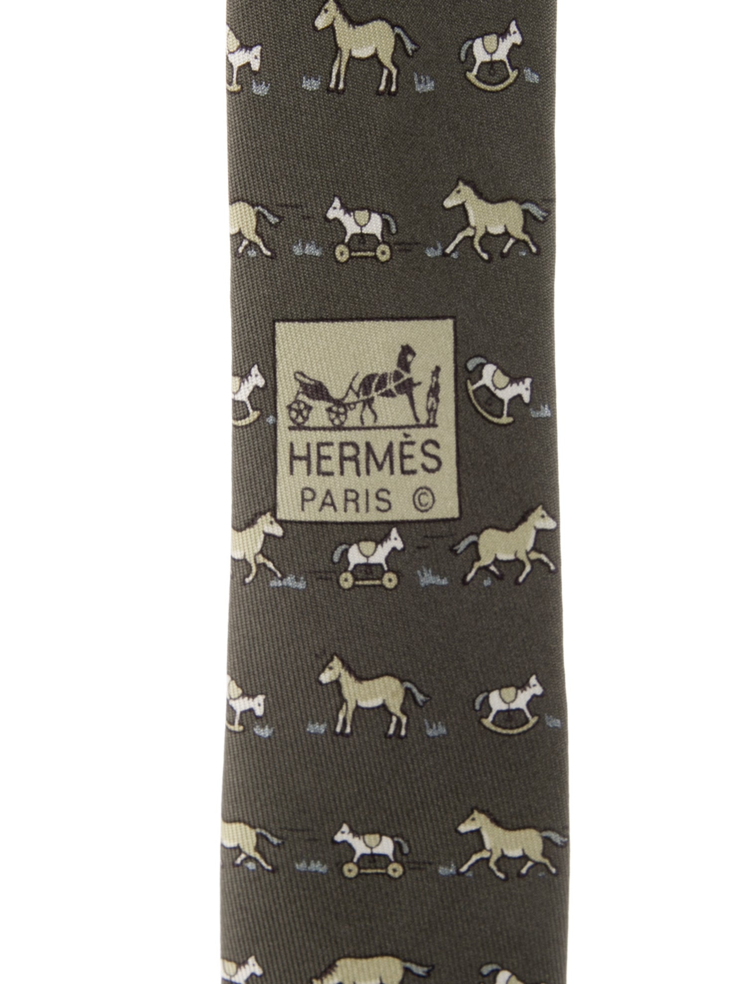Hermès Pattern Print Silk Tie