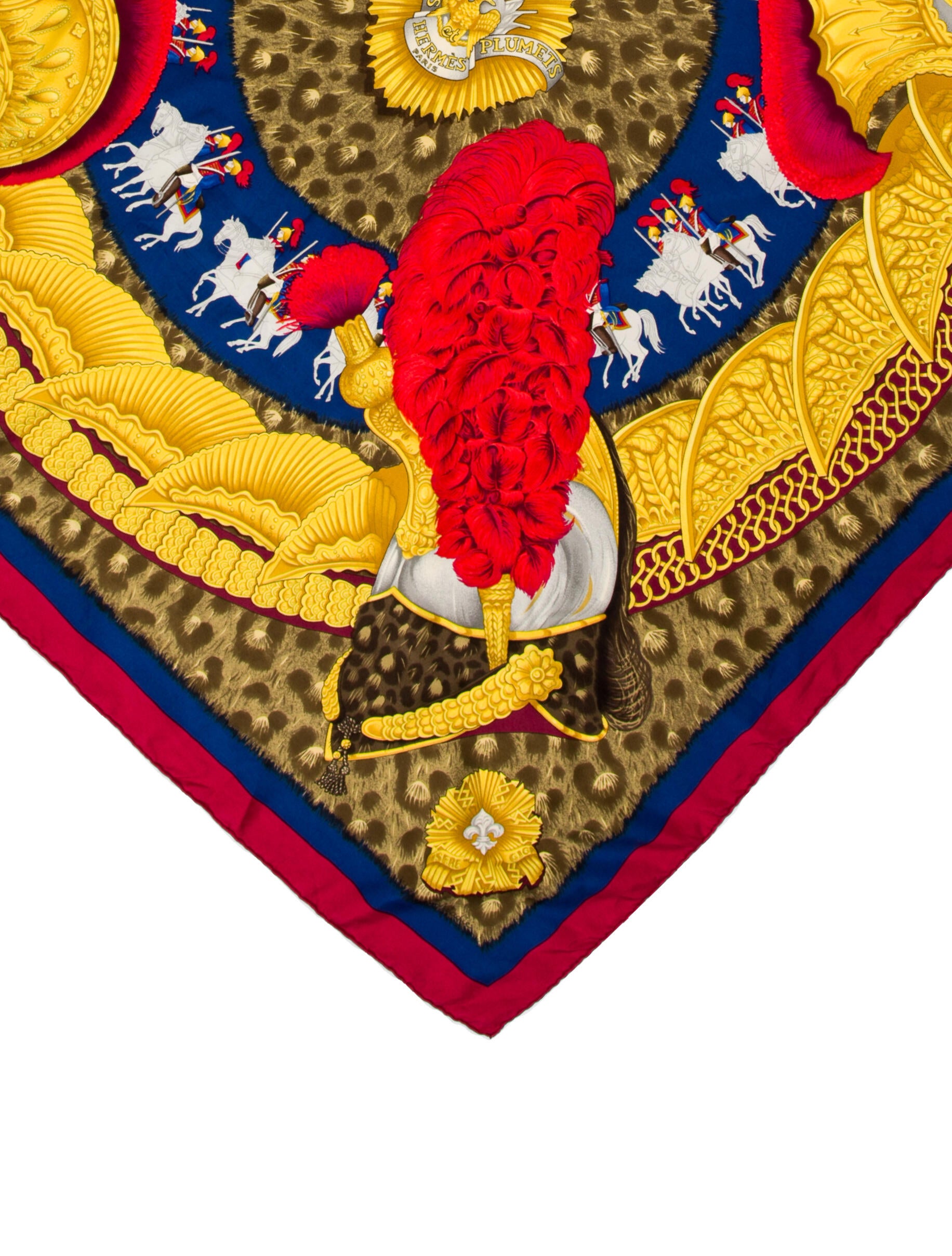 Hermès Casques et Plumets Silk Scarf