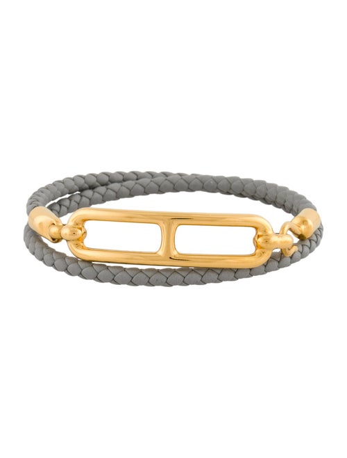 Hermès Leather Roulis Double Tour Bracelet