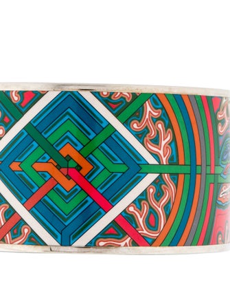 Hermès Extra Wide Enamel Bangle Bracelet