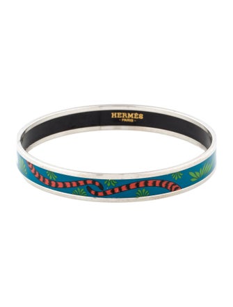 Hermès Narrow Enamel Bangle Bracelet