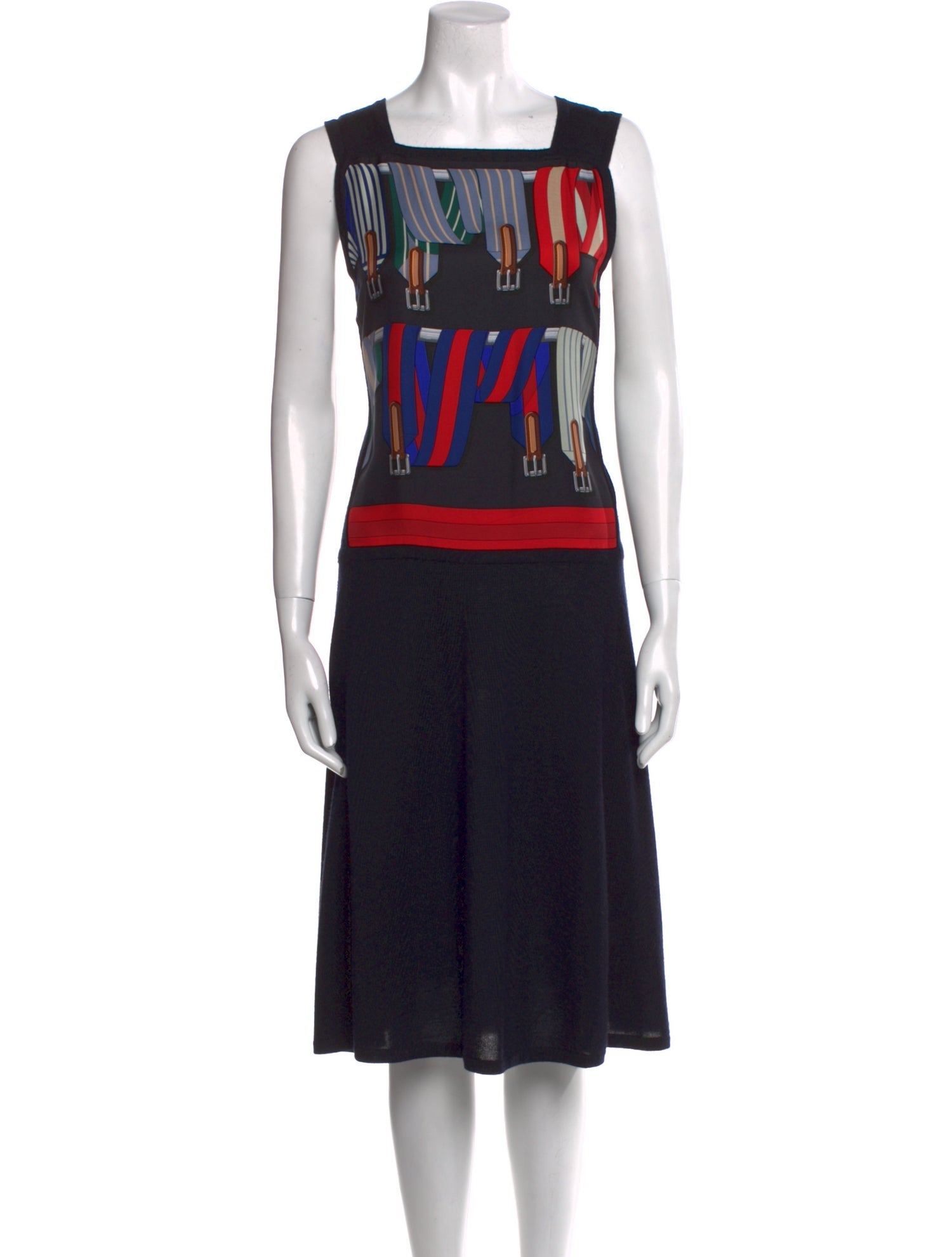 Hermès Cashmere Midi Length Dress