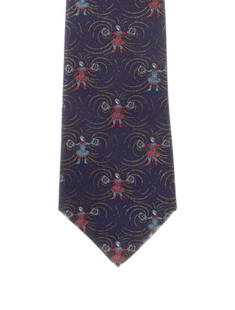 Hermès Silk Printed Tie