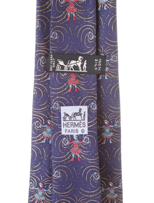 Hermès Silk Printed Tie