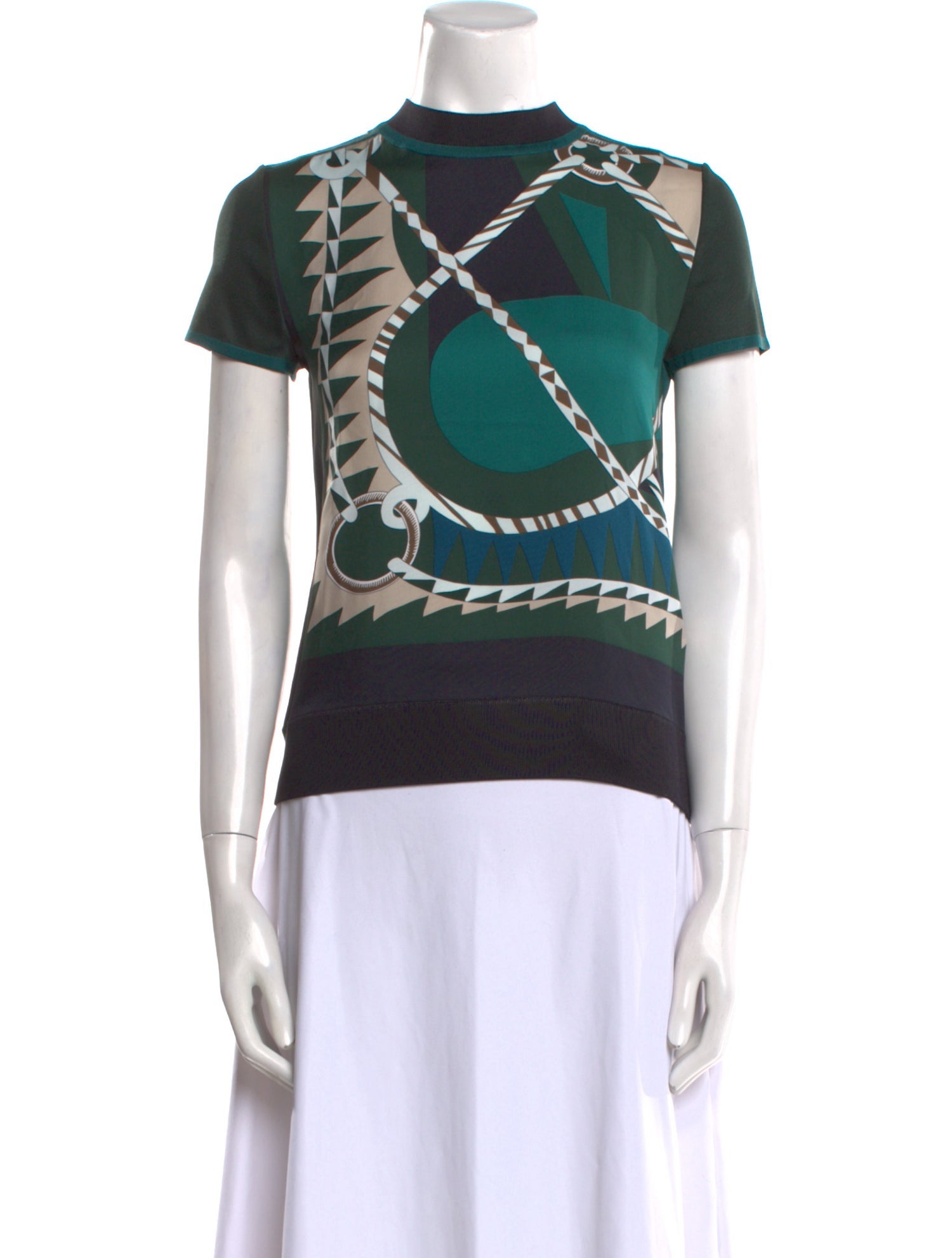 Hermès Silk Printed T-Shirt w/ Tags