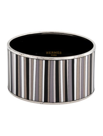 Hermès Extra Wide Enamel Bangle Bracelet