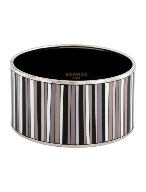 Hermès Extra Wide Enamel Bangle Bracelet