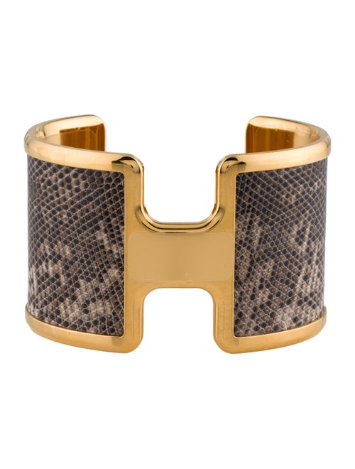 Hermès Lizard Olympe Cuff Bracelet