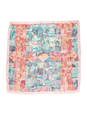 Hermès Tout En Quilt Silk Scarf