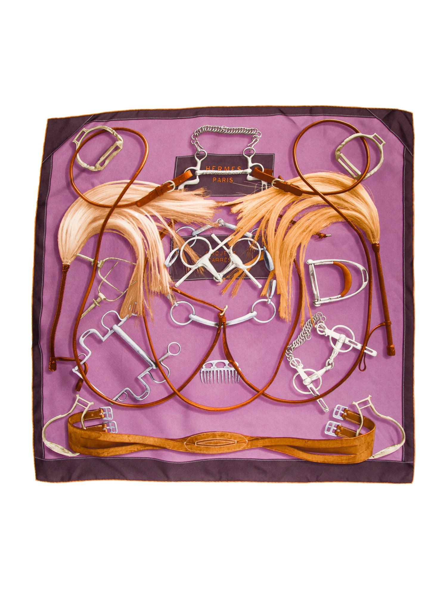 Hermès Projets Carres Silk Scarf