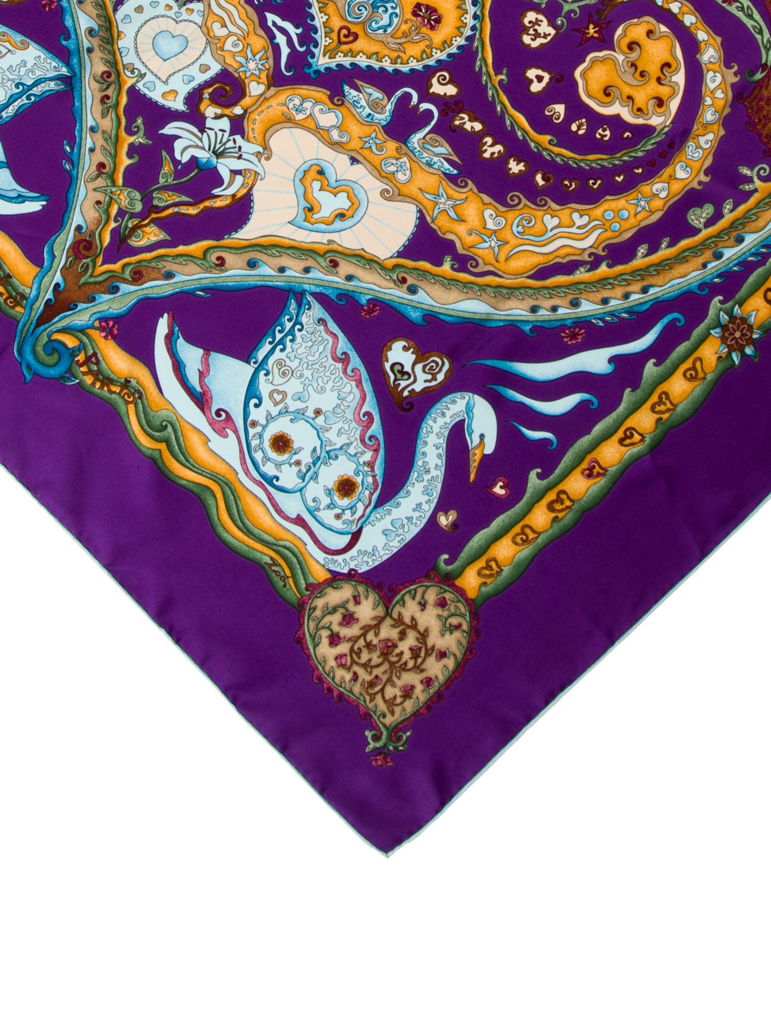Hermès De Tout Coeur Silk Scarf